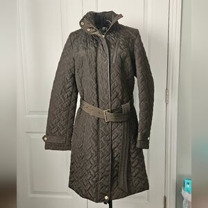 Cole Haan Olive Green Quilted Puffer Coat